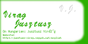 virag jusztusz business card